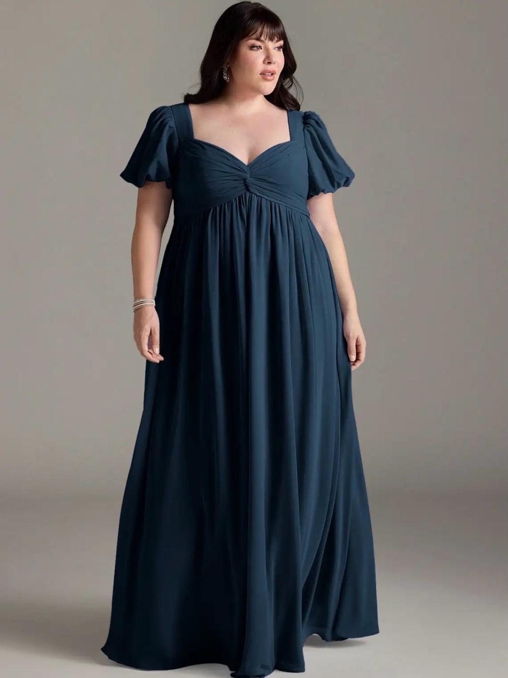 Maternity Navy Blue Empire Waist Maxi Dress